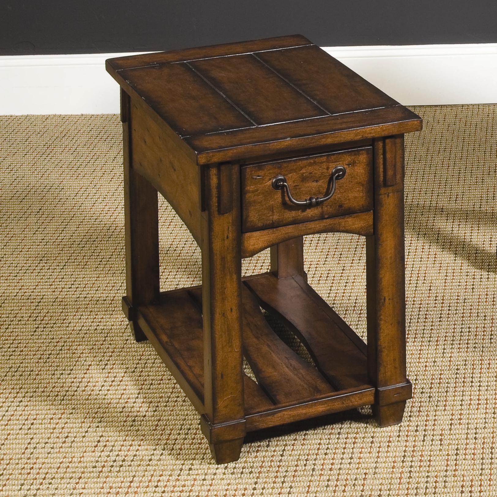 Hammary Mission Drawer Chairside Table Howell Furniture End